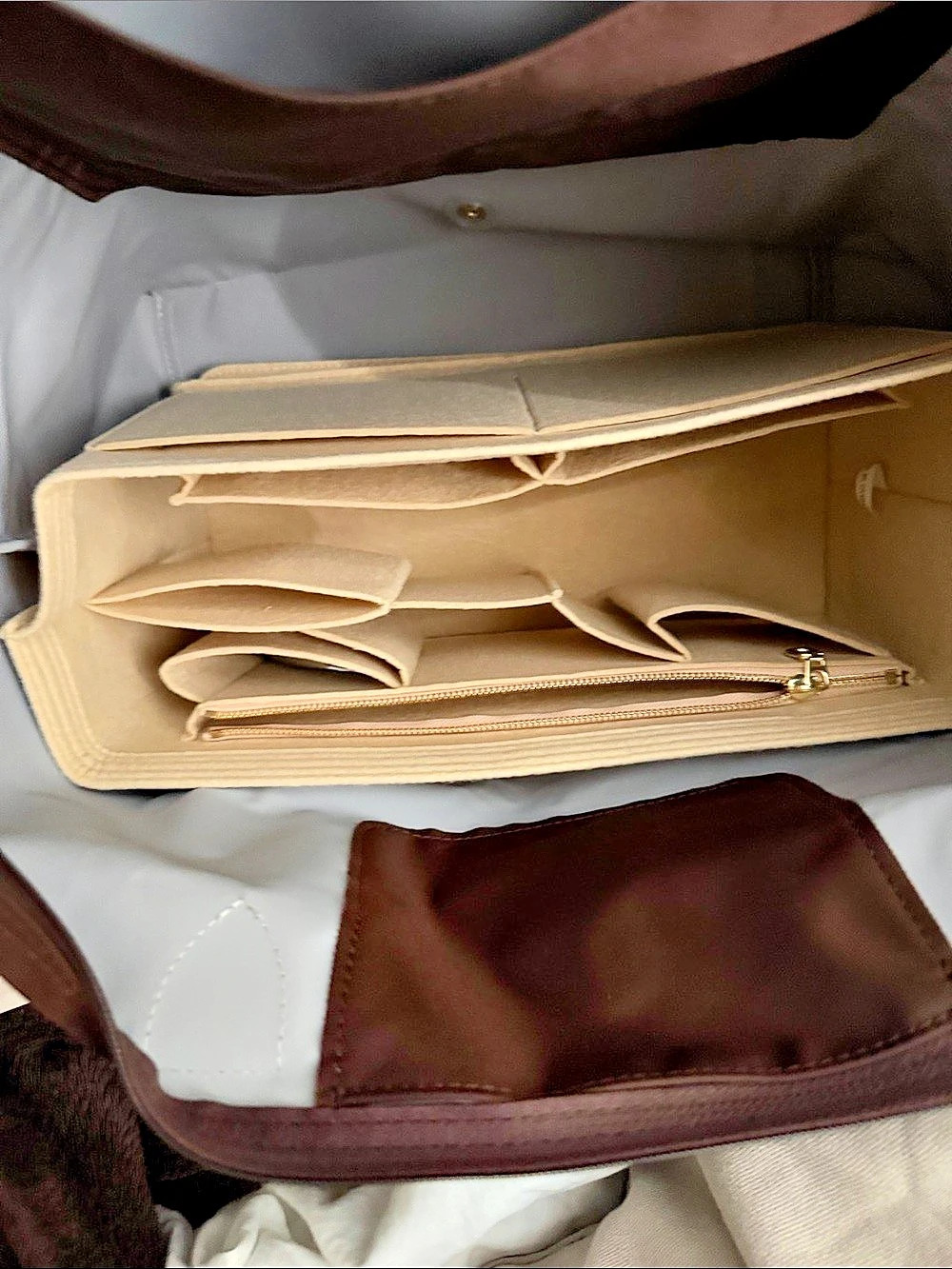 Longchamp Le Pliage Original Shoulder Tote in Brown - Picture 2 of 9